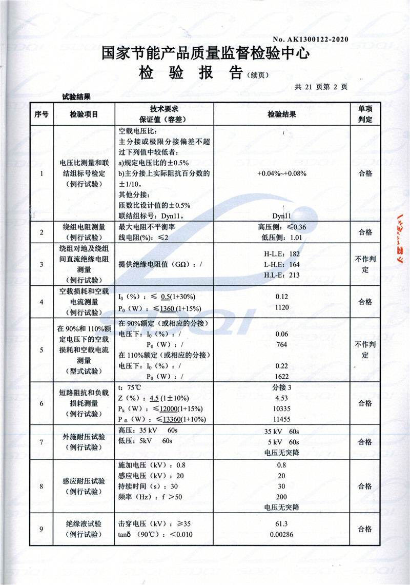 高低压试验报告-S11-1250涿鹿涿鹿涿鹿油浸式变压器-2.jpg